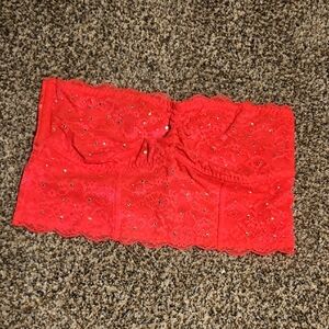 Victoria's Secret Pink Lace Bandeau Top